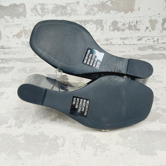 NEW Sincerely Jules Clearly Bohemian Preppy Slip On Clearly Wedge Sandals H583 - Picture 9 of 13